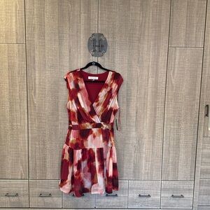 Taylor Printed‎ Chiffon Belted Dress